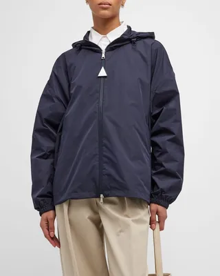 Tyx Short Parka Jacket with Logo Detail