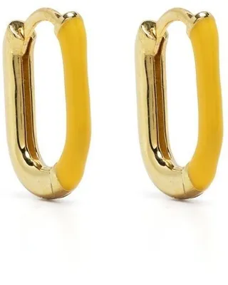 Mini Two-Tone Hoop Earrings