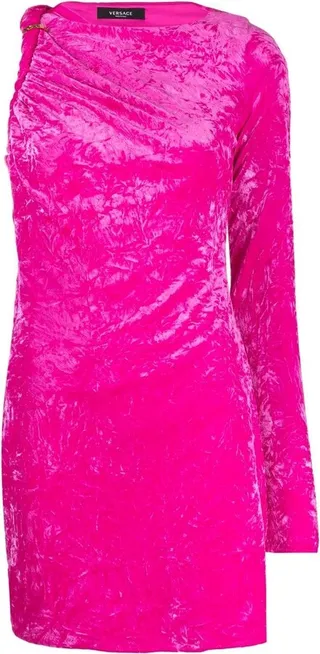 Rolled Velvet Minidress