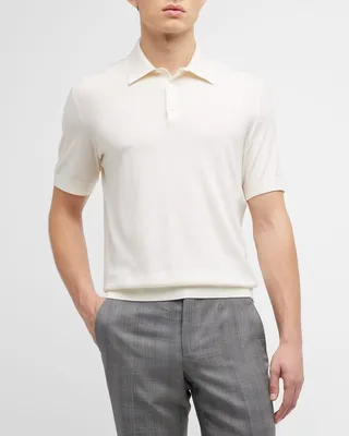 Men's Cashmere-Cotton Polo Shirt