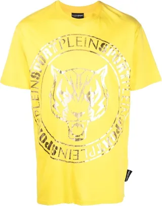 tiger-head logo-print T-shirt