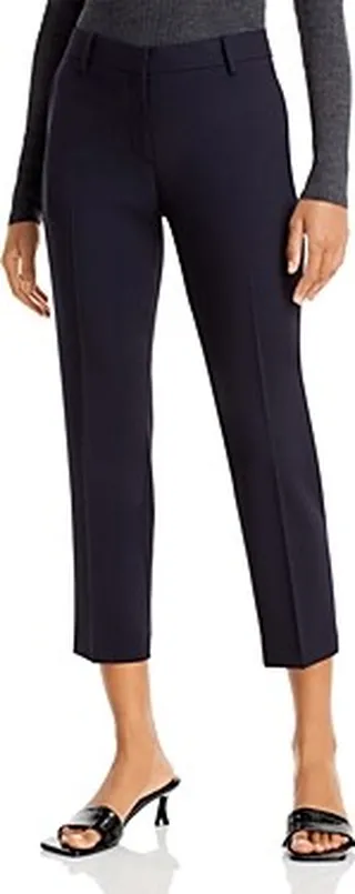 Theory Treeca Linen Blend Cropped Pants