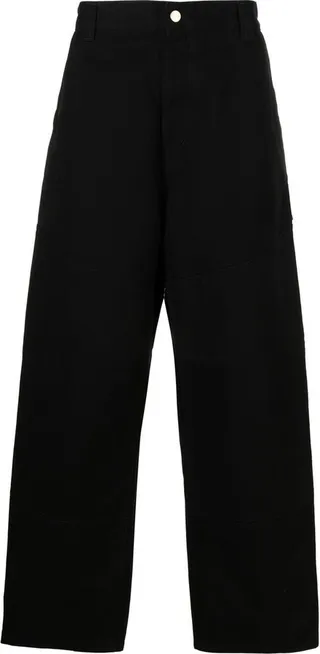 Wide Panel logo-patch trousers