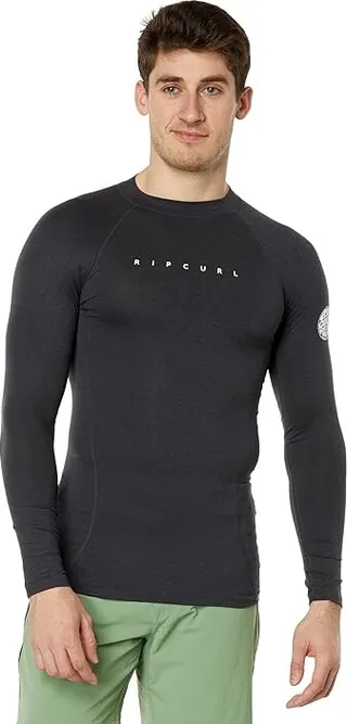 Rip Curl Dawn Patrol Performance Long Sleeve UV Tee (Black Marle) Men's Swimwear
