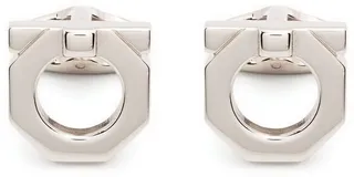 Engraved-Logo Polished-Effect Cuflinks