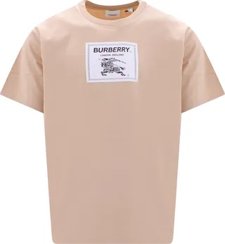 Cotton t-shirt with logoed label