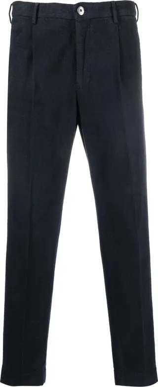 Tapered-Leg Cotton Trousers