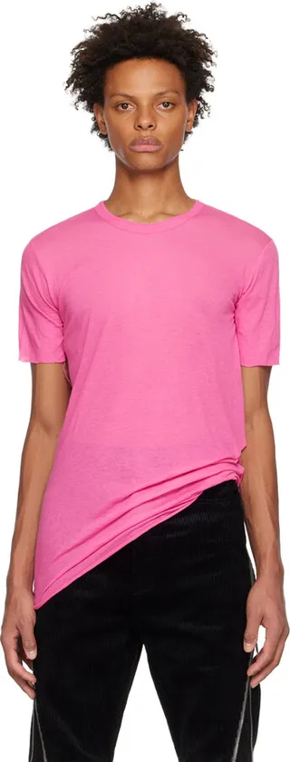 Rick Owens Pink Basic T-Shirt