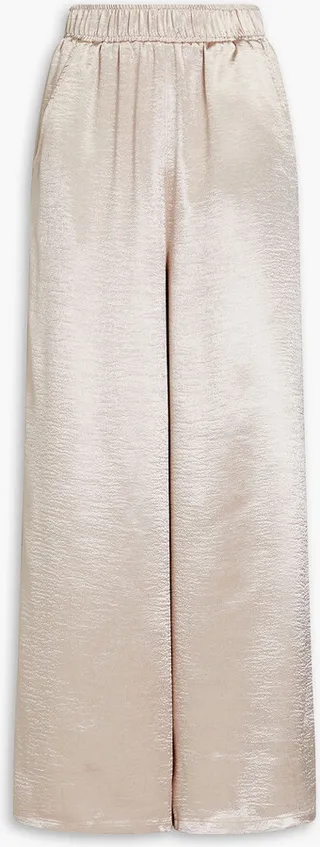 Satin wide-leg pants