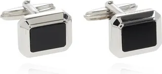 Lanvin Rectangular Shape Logo Engraved Cufflinks