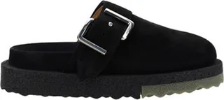 Off-White Round Toe Slip-On Slippers