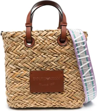 Straw Vertical Shopping Bag