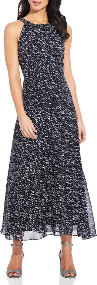 Darling Dot Sleeveless Chiffon Dress