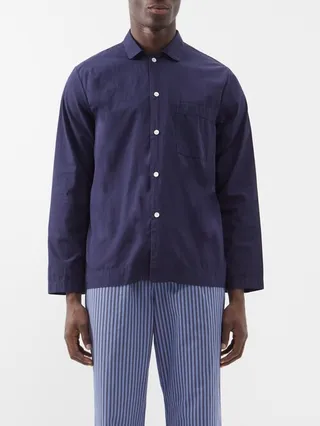 Organic-cotton Poplin Pyjama Top