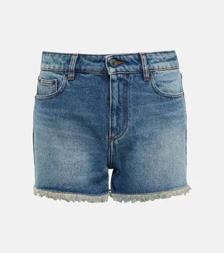 Denim cotton shorts