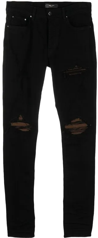 Distressed Ultra Suede Jeans