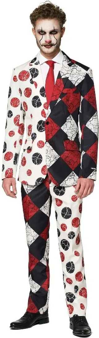 Suitmeister Men's Halloween Costume - Clown Vintage - Multicolor - Size: S