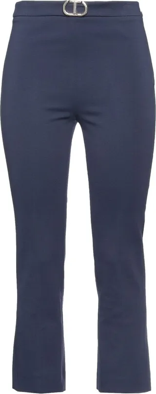 Cropped Pants Navy Blue
