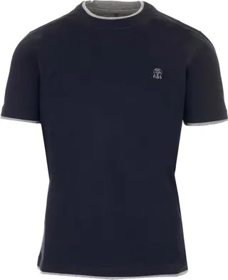 Brunello Cucinelli Logo Embroidered T-Shirt