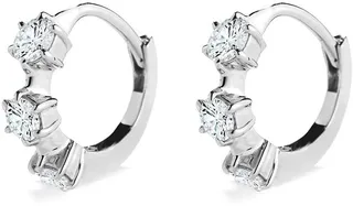 18kt white gold mini Kismet diamond huggie earrings