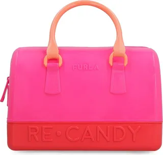 Furla Candy Logo Embossed Color-Block Tote Bag