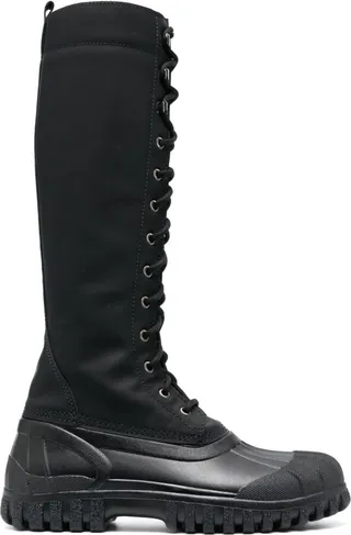Thigh-Length Lace-Up Boots