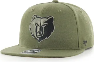 Men's '47 Brand Olive Memphis Grizzlies Ballpark Camo Captain Snapback Hat