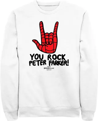 Men's Marvel Spider-Man: No Way Home You Rock Peter Parker Sweatshirt - White - 2X Large