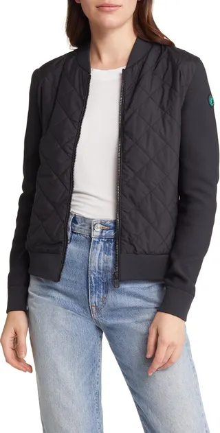 Beta Hybrid Water Repellent Quilted Bomber Jacket