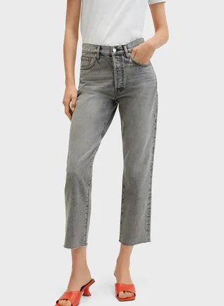 High Waist Ankle Jeans