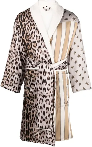 Animal-Print Bath Robe