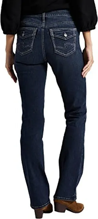 Silver Jeans Co. Women's Elyse Mid Rise Slim Bootcut Jeans