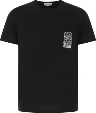 Alexander McQueen Blake Illustration-Printed Crewneck T-Shirt