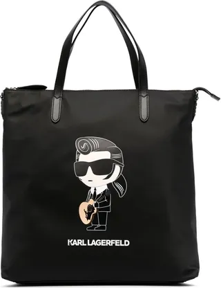 Logo-Print Detail Tote Bag