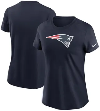 Women's Navy New England Patriots Logo Essential T-shirt