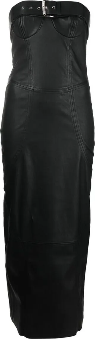 Strapless Leather Dress