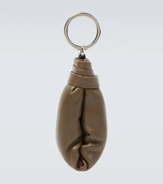 Padded leather keychain