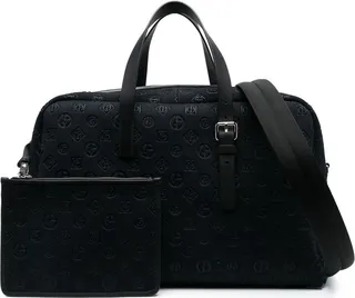 All-Over Debossed-Logo Travel Bag