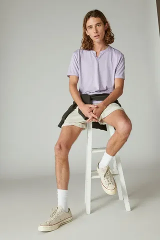Venice Burnout Notch Neck Tee