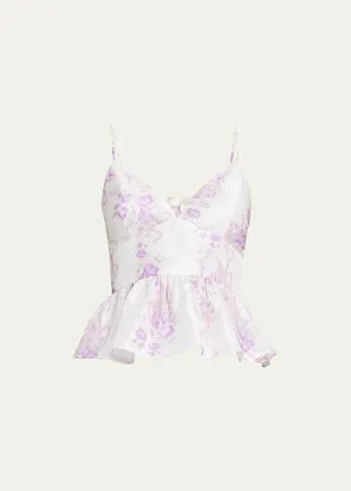 Tavin Floral Peplum Cami Top