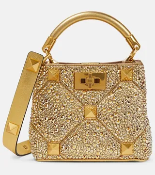 Roman Stud Mini embellished leather shoulder bag