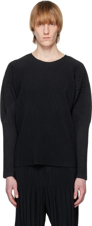 Homme Plissé Issey Miyake Black Basics Long Sleeve T-Shirt