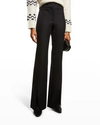 Mauve Front-Slit Trousers