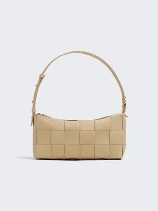 Brick Casette Shoulder Bag Porridge Gold