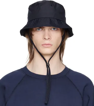 NORSE PROJECTS Navy Chin Strap Bucket Hat