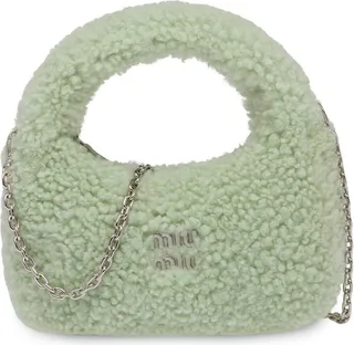 Wander shearling shoulder bag