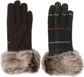 Ridley check-pattern gloves