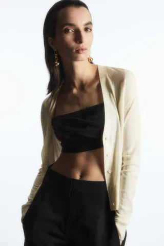 V-Neck Merino Wool Cardigan