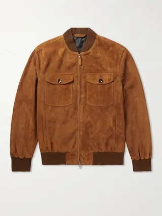 Suede Bomber Jacket