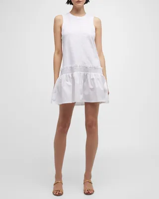 Betsie Dropped-Waist Sleeveless Mini Dress